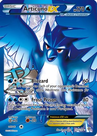 Articuno EX (132/135) [Noir et Blanc : Tempête Plasma] 