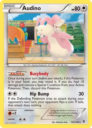 Audino (126/149) [Black & White: Boundaries Crossed]