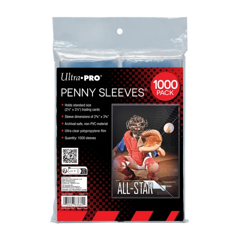 1000ct PENNY SLEEVES® 2.5" x 3.5" Soft Trading Card Protectors
