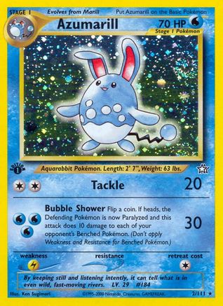 Azumarill 2/111 - [Neo Genesis] 1st Edition Holofoil