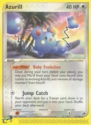 Azurill 31/100 - [Sandstorm] Reverse Holofoil