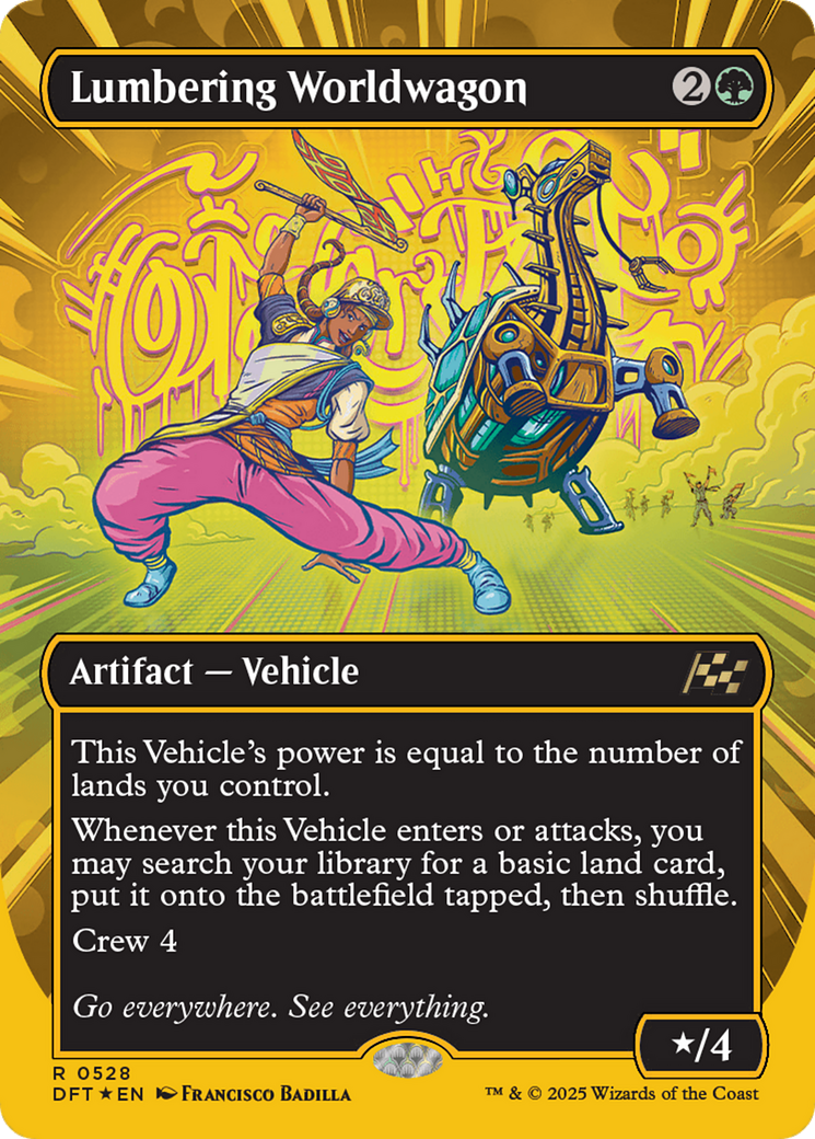 Lumbering Worldwagon (DFT-528) - [Aetherdrift] (Borderless) Foil