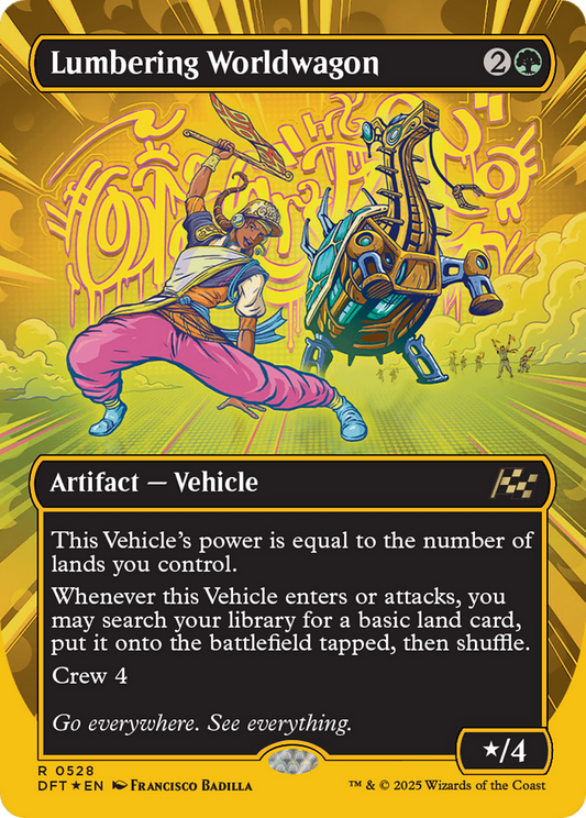 Lumbering Worldwagon (DFT-528) - [Aetherdrift] (Borderless) Foil