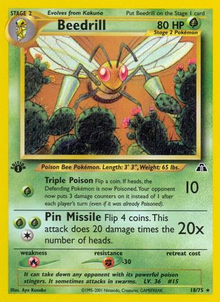 Beedrill 18/75 - [Neo Discovery] 1st Edition