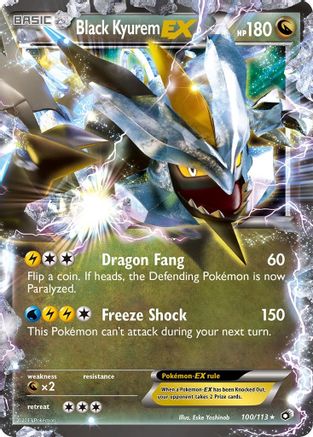 Black Kyurem EX (100/113) [Noir et blanc : Trésors légendaires] 