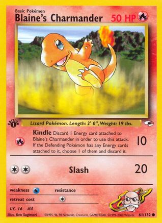 Blaine's Charmander 61/132 - [Gym Heroes] 1st Edition