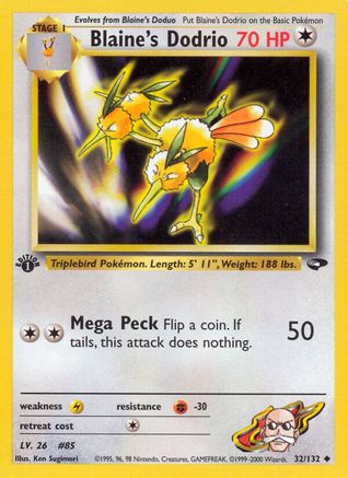 Blaine's Dodrio 32/132 - [Gym Challenge] 1st Edition