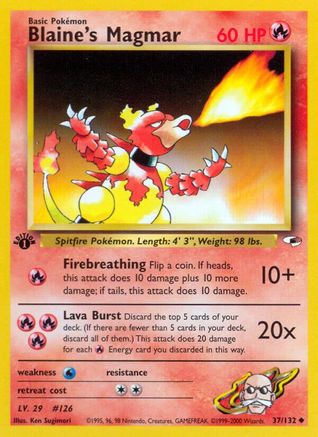 Blaine's Magmar 37/132 - [Gym Heroes] 1st Edition
