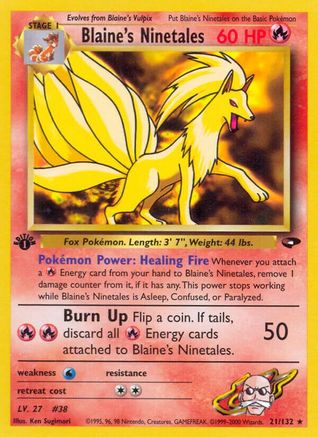 Blaine's Ninetales 21/132 - [Gym Challenge] 1st Edition