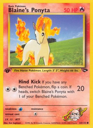 Blaine's Ponyta 64/132 - [Gym Challenge] 1st Edition