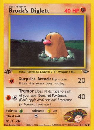 Brock's Diglett 67/132 - [Gym Challenge] 1st Edition