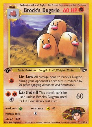 Brock's Dugtrio 22/132 - [Gym Challenge] 1st Edition