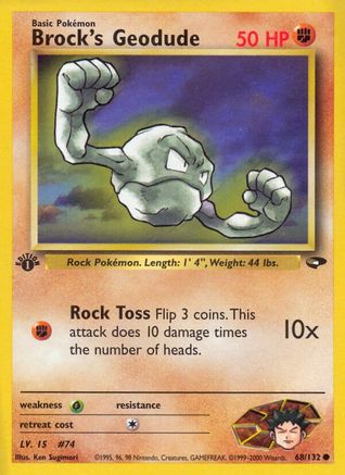 Brock's Geodude 68/132 - [Gym Challenge] 1st Edition