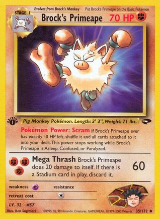 Brock's Primeape 35/132 - [Gym Challenge] 1st Edition
