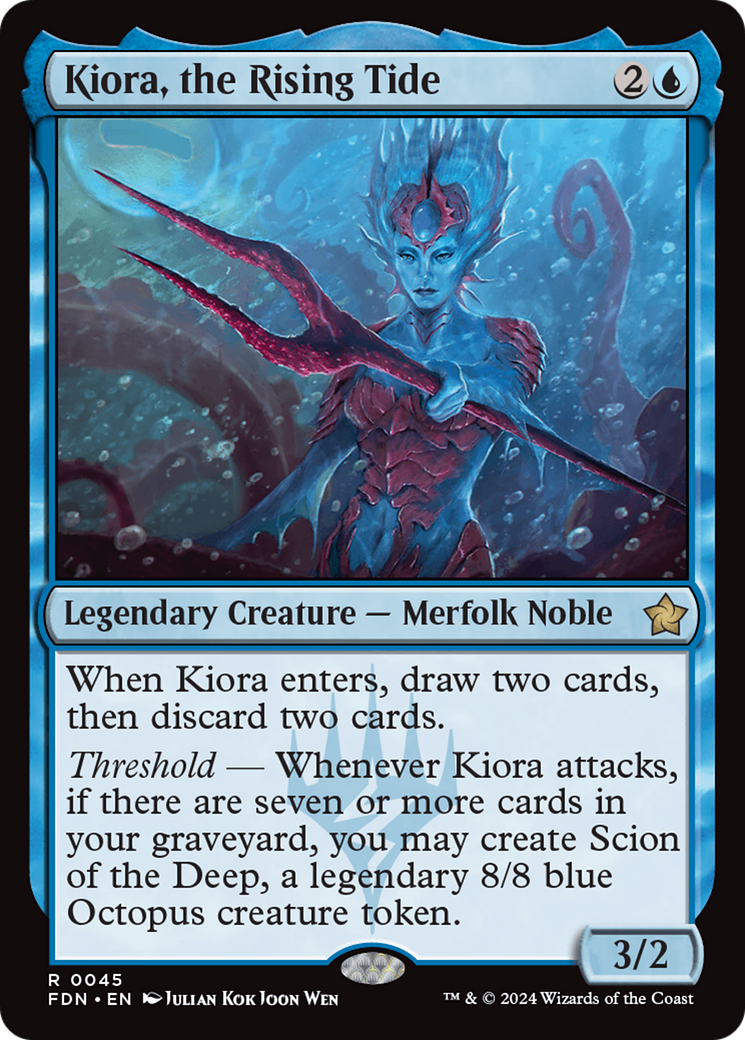 Kiora, the Rising Tide (FDN-045) - [Foundations] Foil