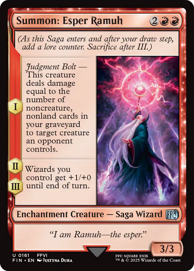 Summon: Esper Ramuh (FIN-161) - [FINAL FANTASY]: (enchantment) Foil