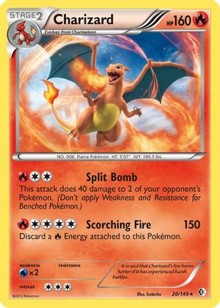 Charizard (20/149) [Noir et blanc : limites franchies] 