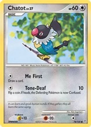 Chatot (74/130) [Diamant &amp; Perle : Coffret de Base] 