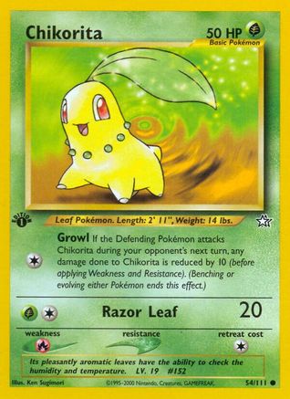 Chikorita (54) 54/111 - [Neo Genesis] 1st Edition