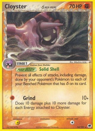 Cloyster (Delta Species) 14/101 - [Dragon Frontiers] Reverse Holofoil