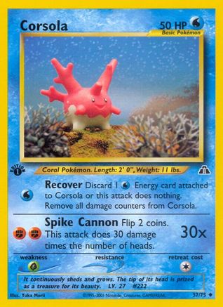 Corsola 37/75 - [Neo Discovery] 1st Edition
