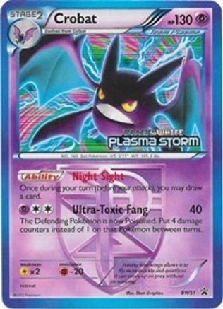 Crobat - BW51 (Team Plasma) (Prerelease)/101 - [Black and White Promos] Holofoil
