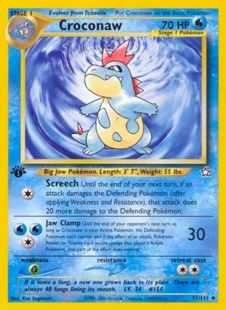 Croconaw (31) 31/111 - [Neo Genesis] 1st Edition