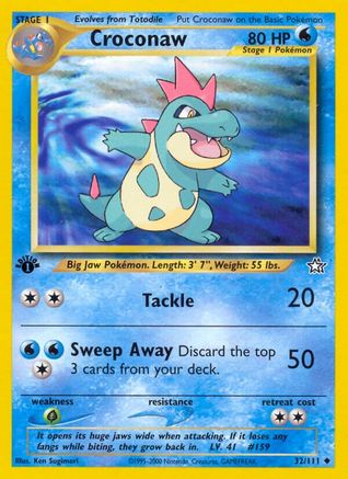 Croconaw (32) 32/111 - [Neo Genesis] 1st Edition