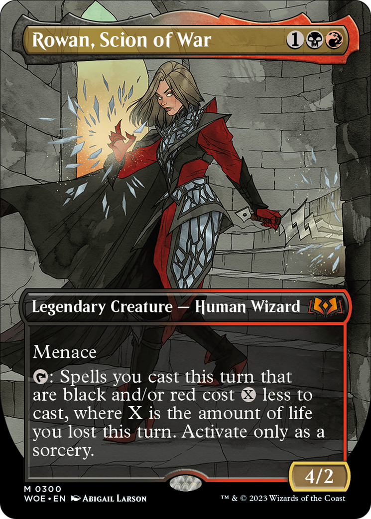 Rowan, Scion of War (Borderless) (WOE-300) - [Wilds of Eldraine] (Borderless)