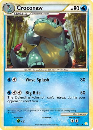 Croconaw (38/123) [HeartGold &amp; SoulSilver : ensemble de base] 
