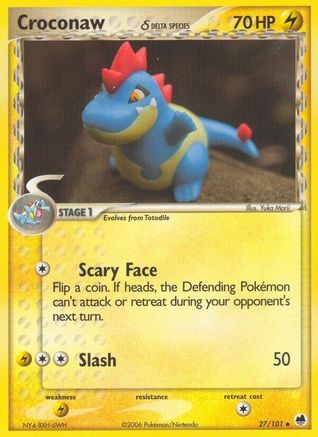 Croconaw (27/101) (Espèce Delta) [EX : Dragon Frontiers] 