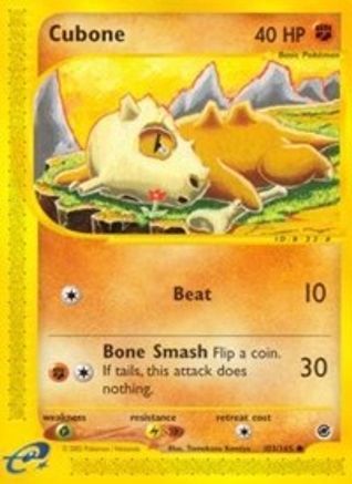 Cubone (103/165) [Expédition : Ensemble de base] 