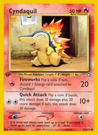 Cyndaquil (57) 57/111 - [Neo Genesis] 1st Edition