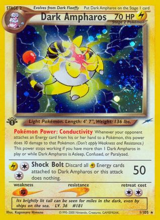 Ampharos sombre (1/105) [Neo Destiny 1ère édition] 