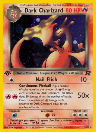 Dark Charizard (4) 4/82 - [Team Rocket] 1st Edition Holofoil