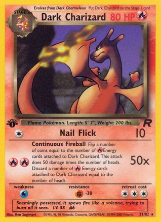 Dark Charizard (21) 21/82 - [Team Rocket] 1st Edition
