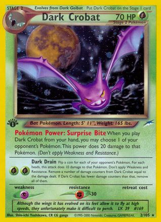 Dark Crobat 2/105 - [Neo Destiny] 1st Edition Holofoil