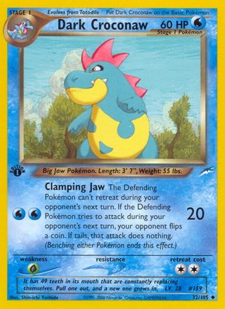 Dark Croconaw 32/105 - [Neo Destiny] 1st Edition