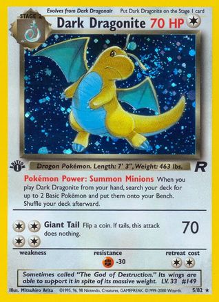 Dark Dragonite (5) 5/82 - [Team Rocket] 1st Edition Holofoil
