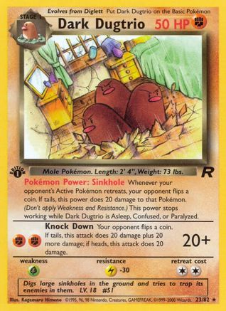 Dark Dugtrio (23) 23/82 - [Team Rocket] 1st Edition