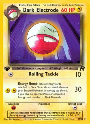 Dark Electrode 34/82 - [Team Rocket] 1st Edition