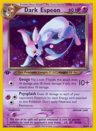 Dark Espeon 4/105 - [Neo Destiny] 1st Edition Holofoil
