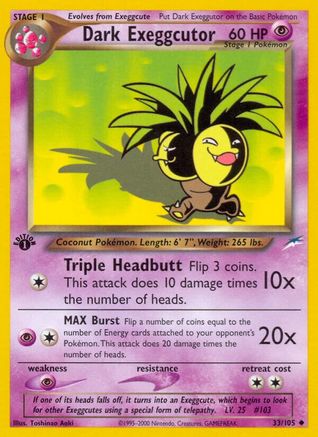 Dark Exeggcutor 33/105 - [Neo Destiny] 1st Edition