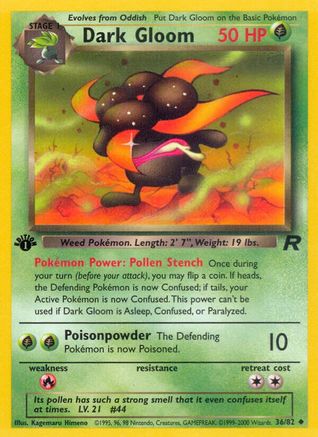 Dark Gloom 36/82 - [Team Rocket] 1st Edition