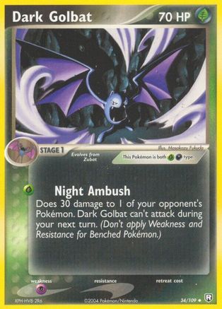 Dark Golbat 34/109 - [Team Rocket Returns] Reverse Holofoil