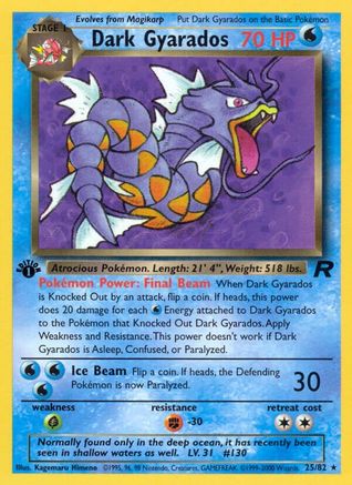 Dark Gyarados (25) 25/82 - [Team Rocket] 1st Edition