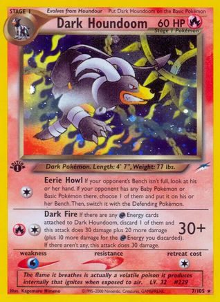 Dark Houndoom 7/105 - [Neo Destiny] 1st Edition Holofoil