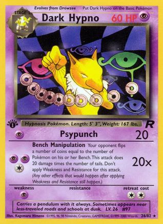 Dark Hypno (26) 26/82 - [Team Rocket] 1st Edition