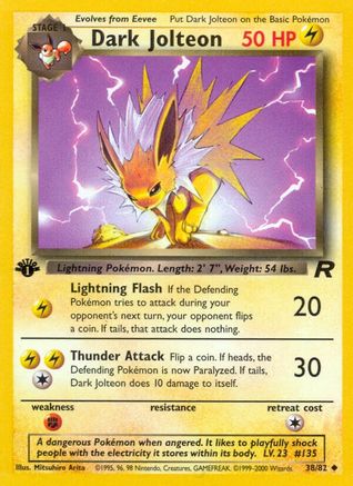 Dark Jolteon 38/82 - [Team Rocket] 1st Edition