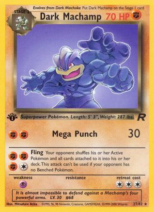 Dark Machamp (27) 27/82 - [Team Rocket] 1st Edition